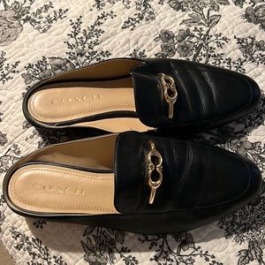 Gently used coach leather mule loafers, 7.5